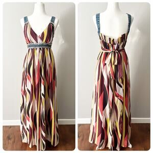 Juane Rogue Boho Funky Indie A Line Maxi Dress Women’s Size Medium